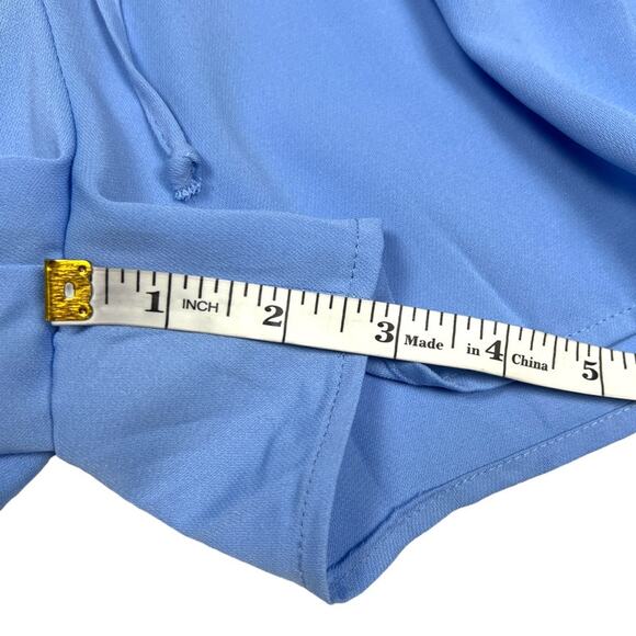 J, Crew Mercantile Shorts Easy Pull On Drawstring High-Rise Blue NEW‎ Women's M - Picture 5 of 9